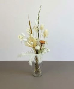 Catkin & Pussywillow Bleached Dried Flowers Mixed Dried Flower Duo Jar Set