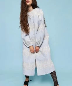 Stella Nova Aiva White Blue Stripes Dress