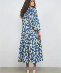 Stella Nova Loan Mae Dress - Bright Blue/cream