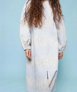 Stella Nova Aiva White Blue Stripes Dress