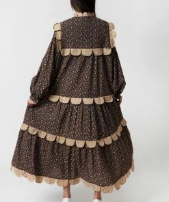 Stella Nova Loan Flower Bud Dark Purple Dress