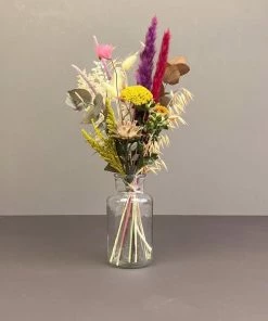 Catkin & Pussywillow Autumnal Dried Flowers Mixed Dried Flower Bouquet with Vase