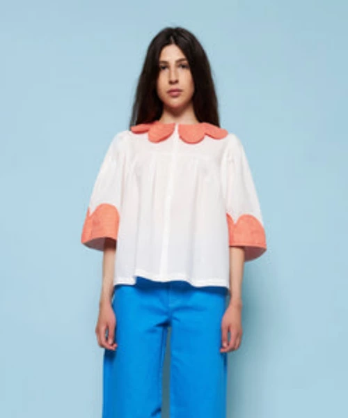 Stella Nova Carole Blouse - White/red 4 Stella Nova Carole Blouse - White/red