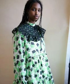 Stella Nova Halia Dress - Flower Power Green