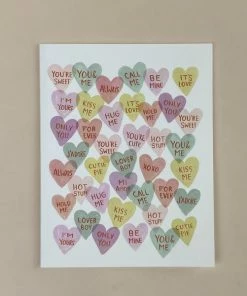 Catkin & Pussywillow Love Heart Sweets Card