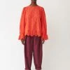 Stella Nova Erina Lou Orange Red Shirt