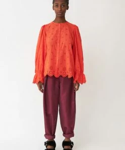 Stella Nova Erina Lou Orange Red Shirt