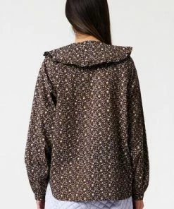 Stella Nova Francie Shirt Flower Bud Dark Purple