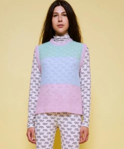 Stella Nova Hallie May Sleeveless Knitted Top - Pastel Mix