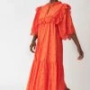 Stella Nova Barbara Joe Midi Dress - Orange Red