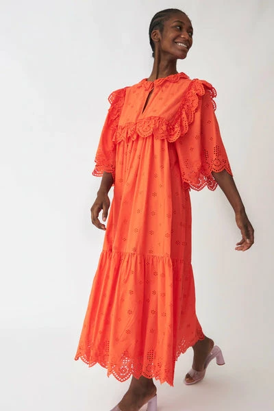 Stella Nova Barbara Joe Midi Dress - Orange Red 3 Stella Nova Barbara Joe Midi Dress - Orange Red