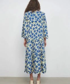 Stella Nova Loan Mae Dress - Bright Blue/cream