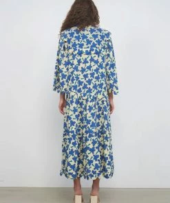 Stella Nova Loan Mae Dress - Bright Blue/cream