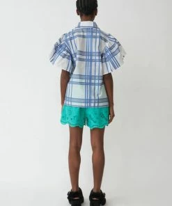 Stella Nova Harper Shirt- White And Blue