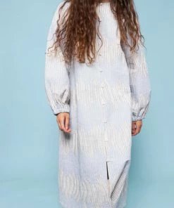Stella Nova Aiva Coat White Blue Stripes