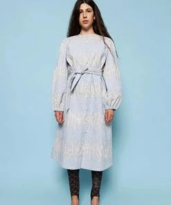 Stella Nova Aiva White Blue Stripes Dress