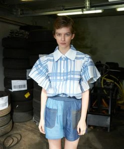 Stella Nova Harper Blouse - White/blue