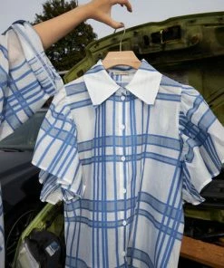 Stella Nova Harper Blouse - White/blue