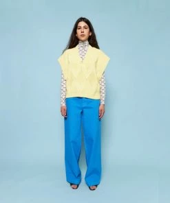 Stella Nova Gilda Knit Vest - Pale Lime Yellow 7 Stella Nova Gilda Knit Vest - Pale Lime Yellow