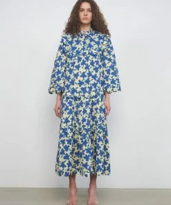 Stella Nova Loan Mae Dress - Bright Blue/Creme