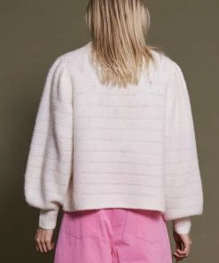 Stella Nova Kiri Cherry Cardigan Ecru