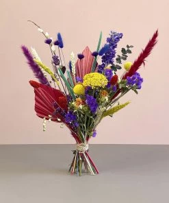 Catkin & Pussywillow Rainbow and Mixed Dried Flowers Bouquet