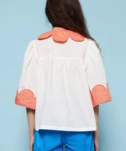 Stella Nova Carole Blouse - White/Red